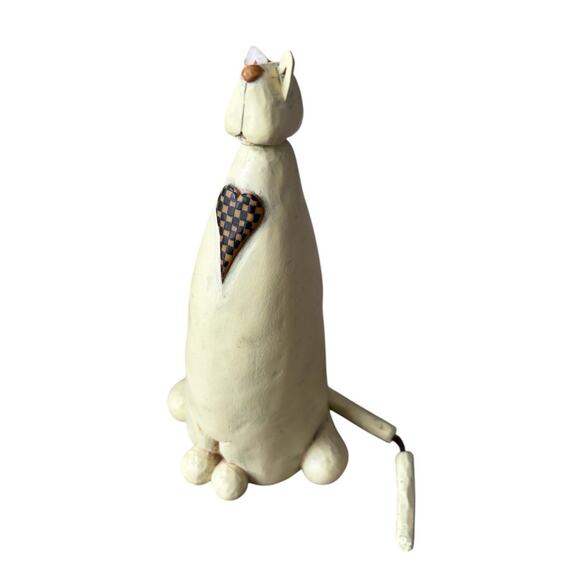 Williraye Studio I Love My Cat Figurine Movable Tail Folk Art Country WW2751 - Picture 6 of 8